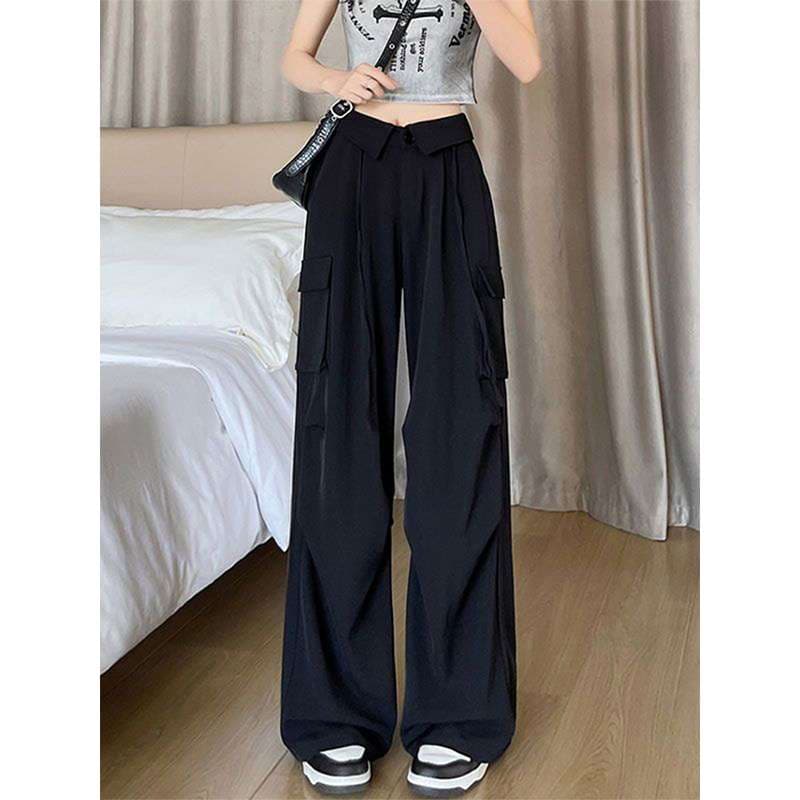  女性向きワイドシルエットカーゴパンツ