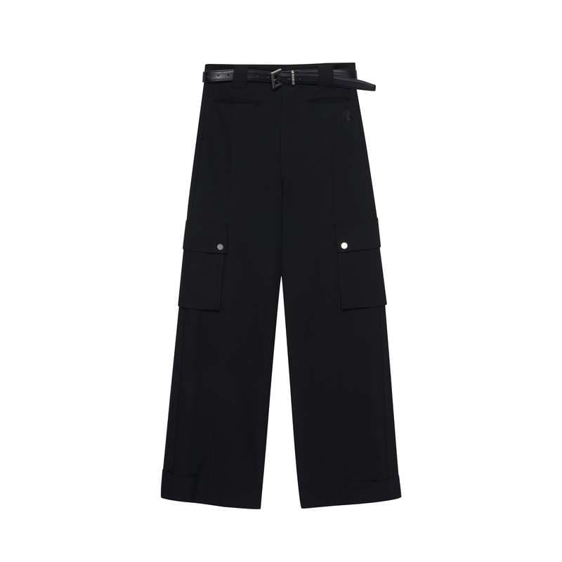  ワイドシルエット マルチポケット カーゴパンツ
