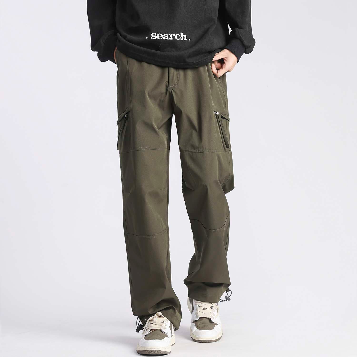 カーゴパンツ 多機能ポケット付き機能性パンツ