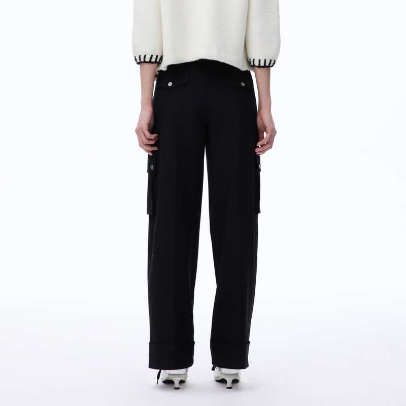  ワイドシルエット マルチポケット カーゴパンツ