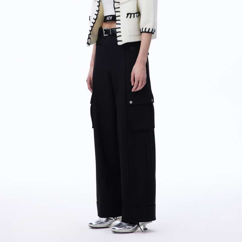  ワイドシルエット マルチポケット カーゴパンツ