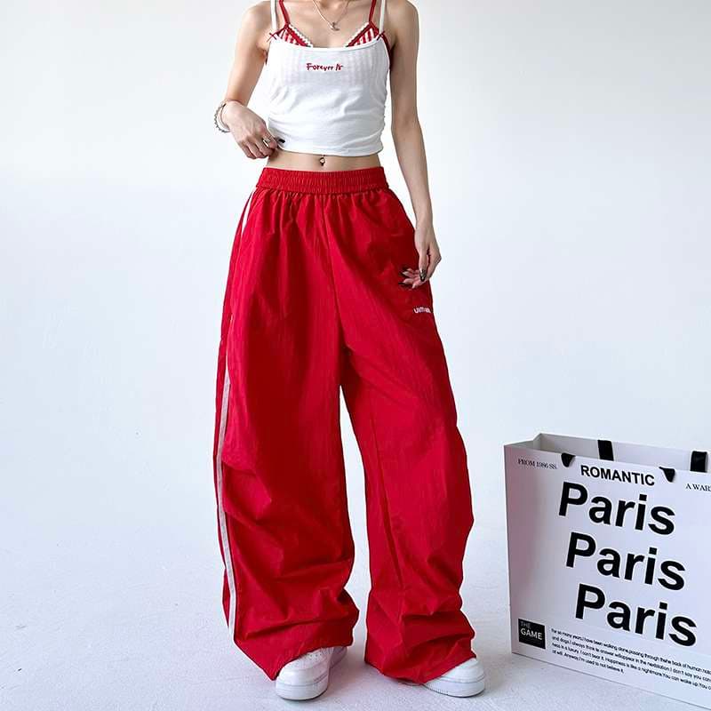 カーゴパンツ  ワイドシルエット ストリート系 スポーティパンツ