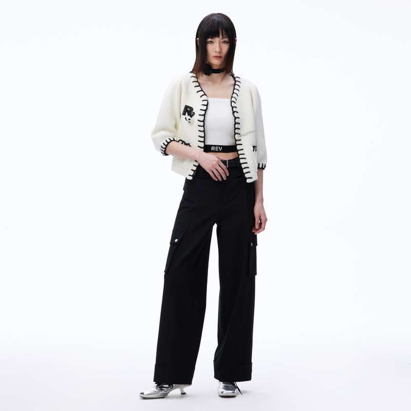  ワイドシルエット マルチポケット カーゴパンツ